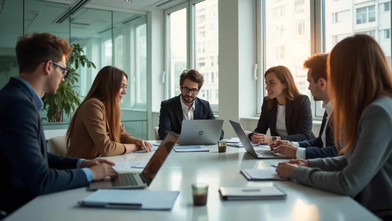 Professional team collaboration